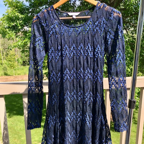 Speechless Dresses & Skirts - Speechless Blue & Black Lace Minidress